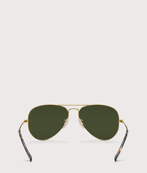 Aviator-Large-Metal-Sunglasses-Arista Gold-Green-Lens-Ray-Ban-EQVVS