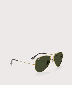 Aviator-Large-Metal-Sunglasses-Arista Gold-Green-Lens-Ray-Ban-EQVVS