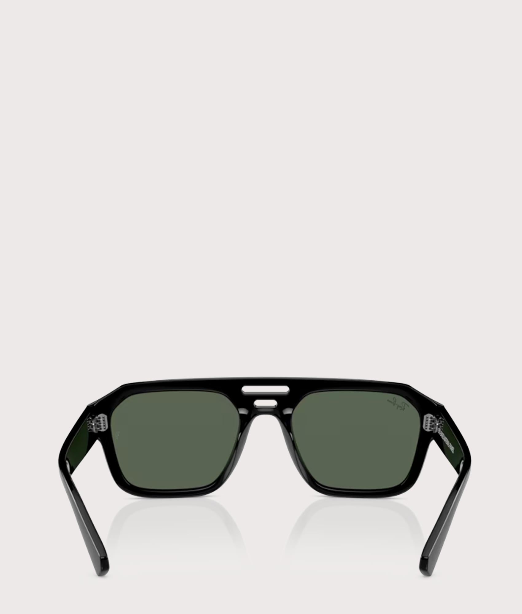 Corrigan-Sunglasses-Black-Dark-Green-Lens-Ray-Ban-EQVVS