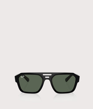 Corrigan-Sunglasses-Black-Dark-Green-Lens-Ray-Ban-EQVVS