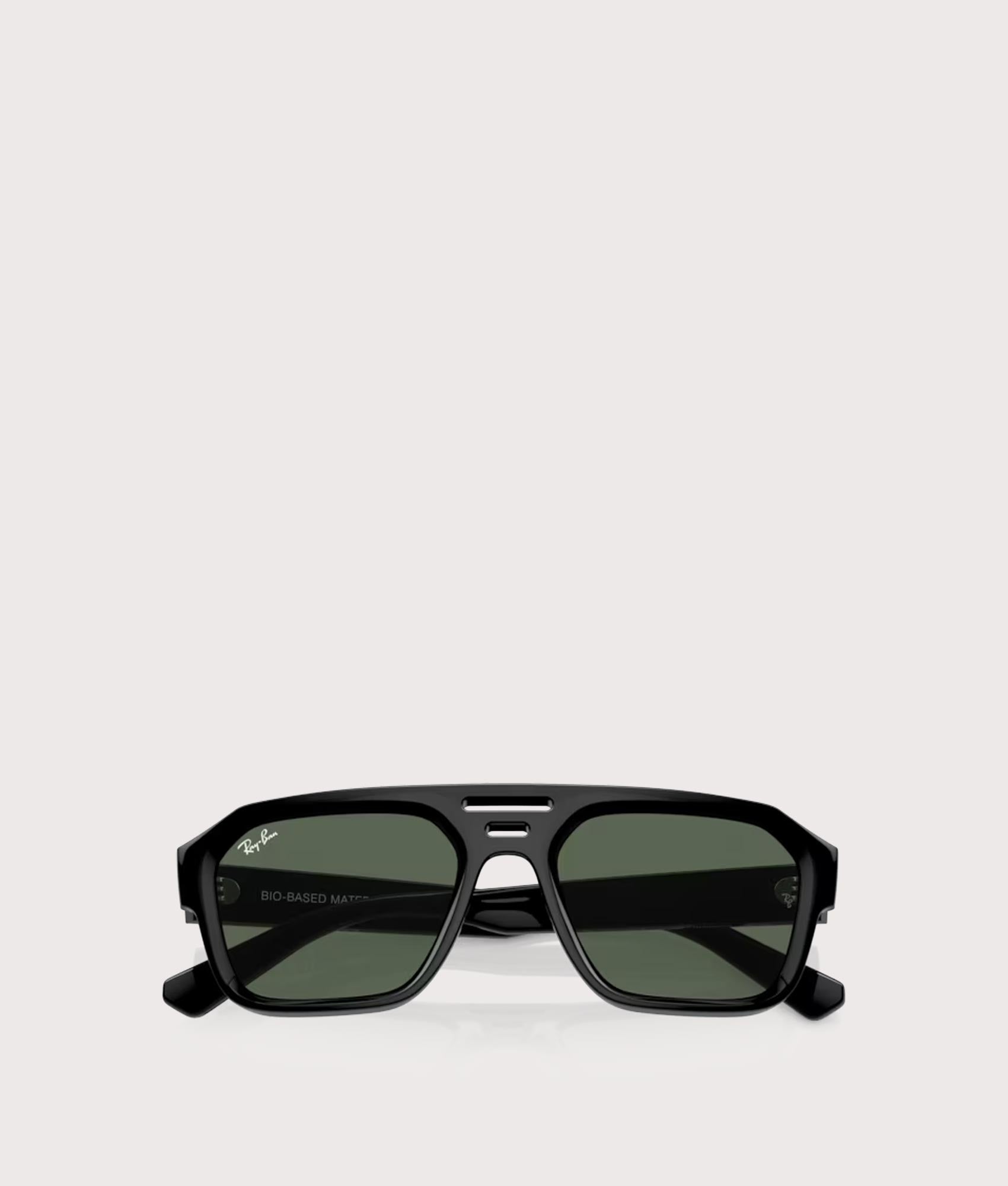 Corrigan-Sunglasses-Black-Dark-Green-Lens-Ray-Ban-EQVVS