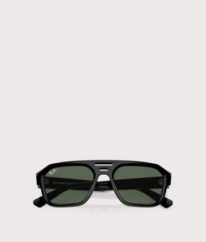 Corrigan-Sunglasses-Black-Dark-Green-Lens-Ray-Ban-EQVVS