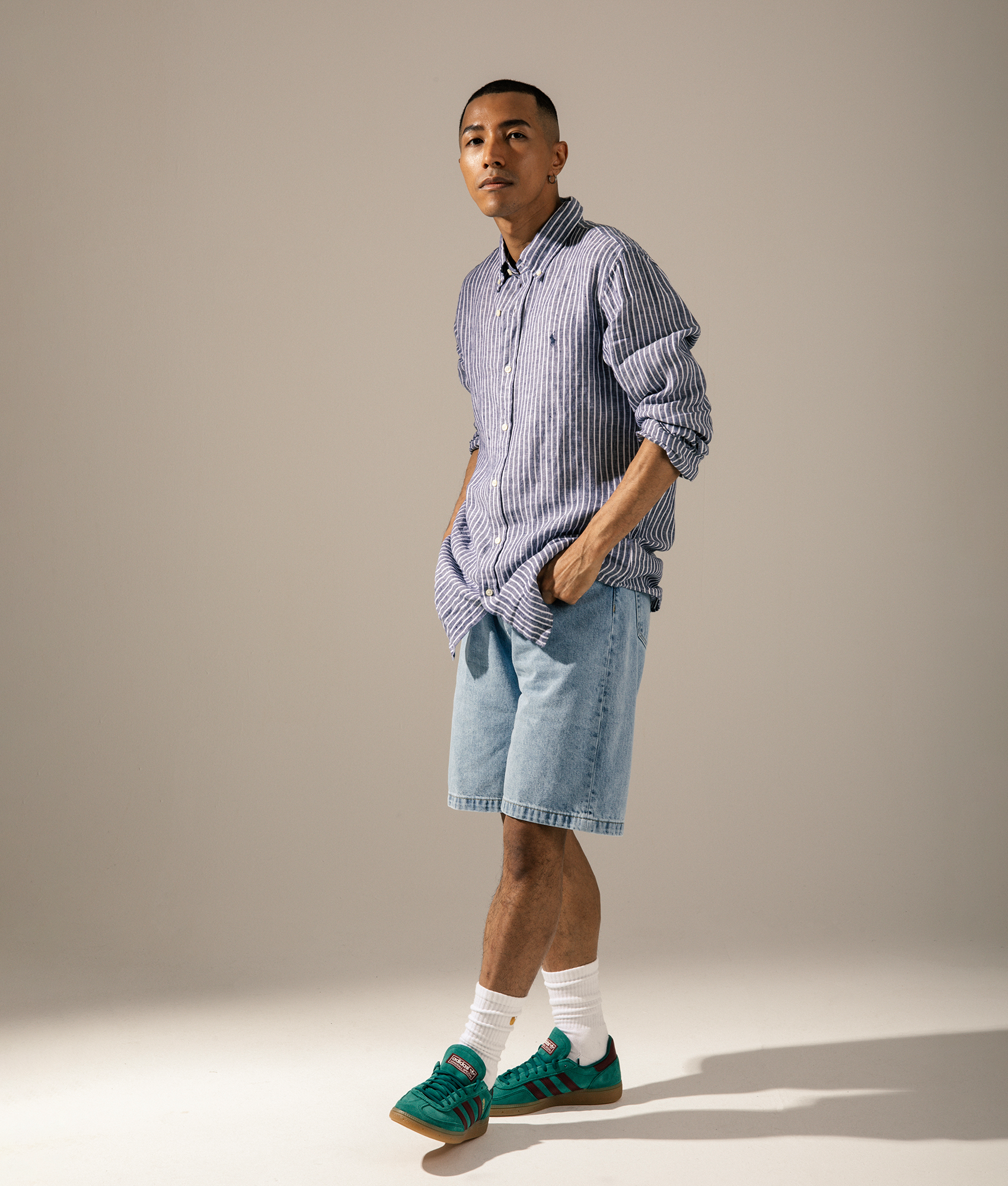 Custom Fit Striped Linen Shirt
