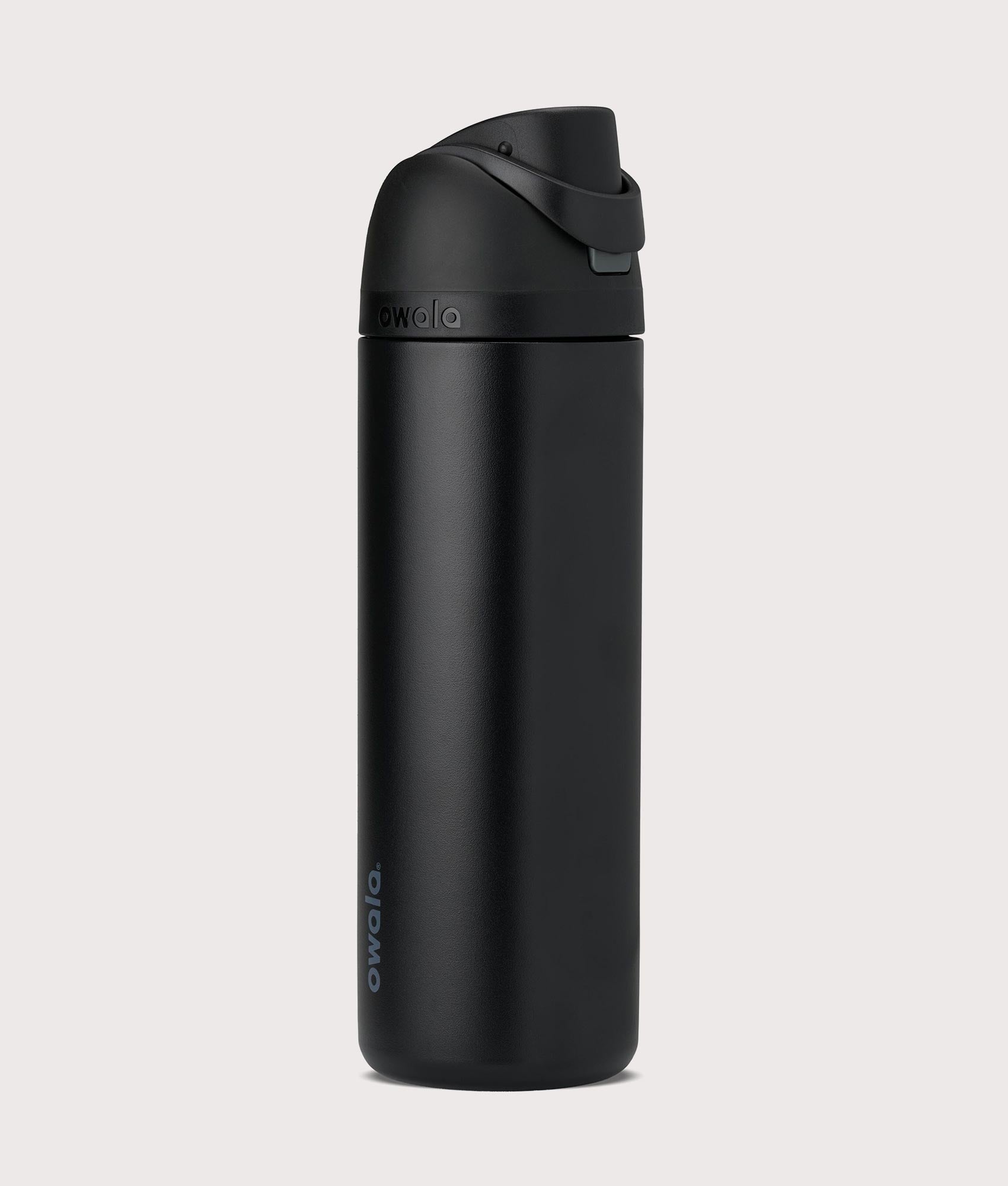 Owala FreeSip® 0.7L / 24-oz Water Bottle in Very Very Dark at EQVVS Menswear. Front shot.
