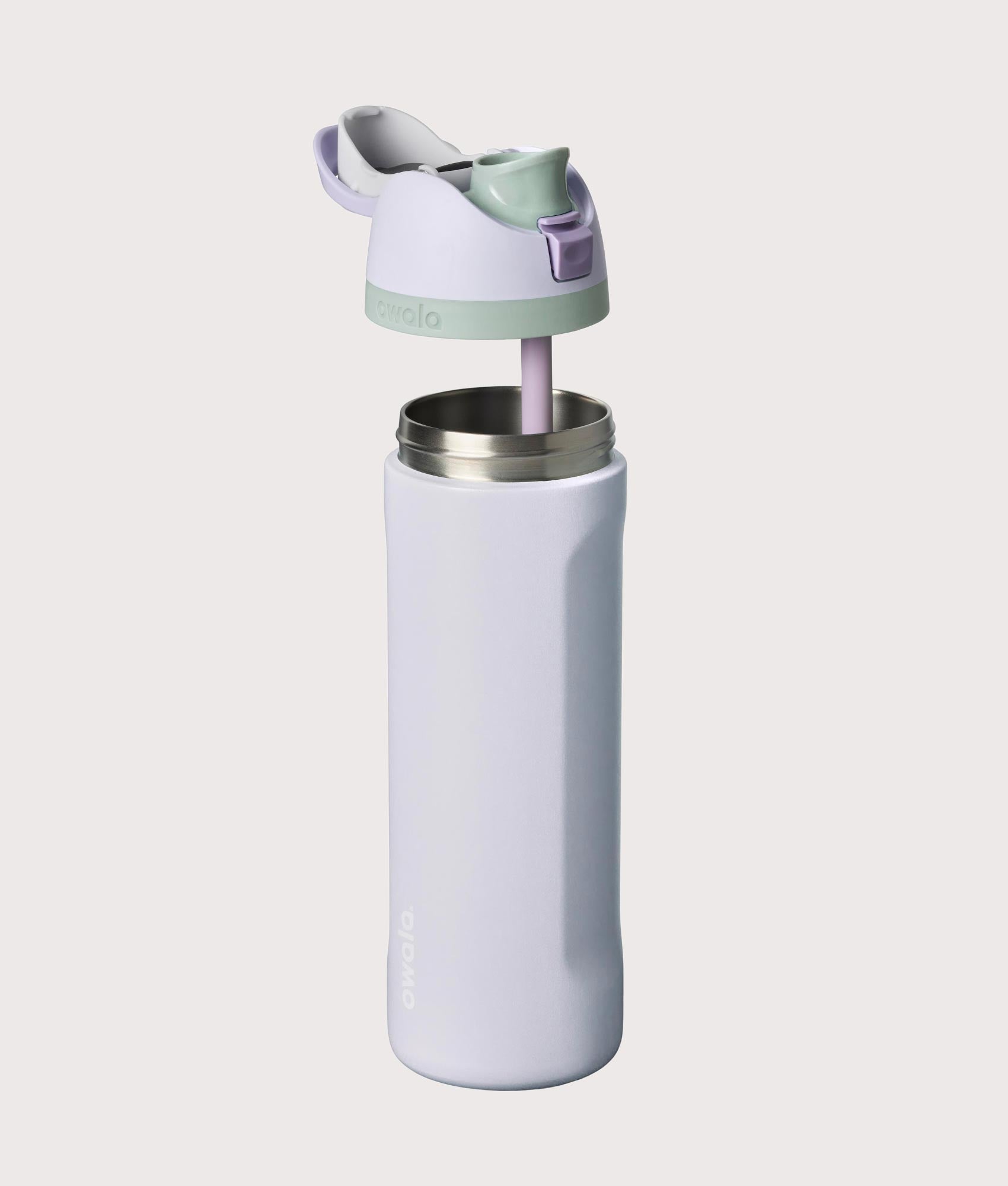 Owala FreeSip® 0.7L / 24-oz Water Bottle in Open Air at EQVVS Menswear. Disassembled shot.