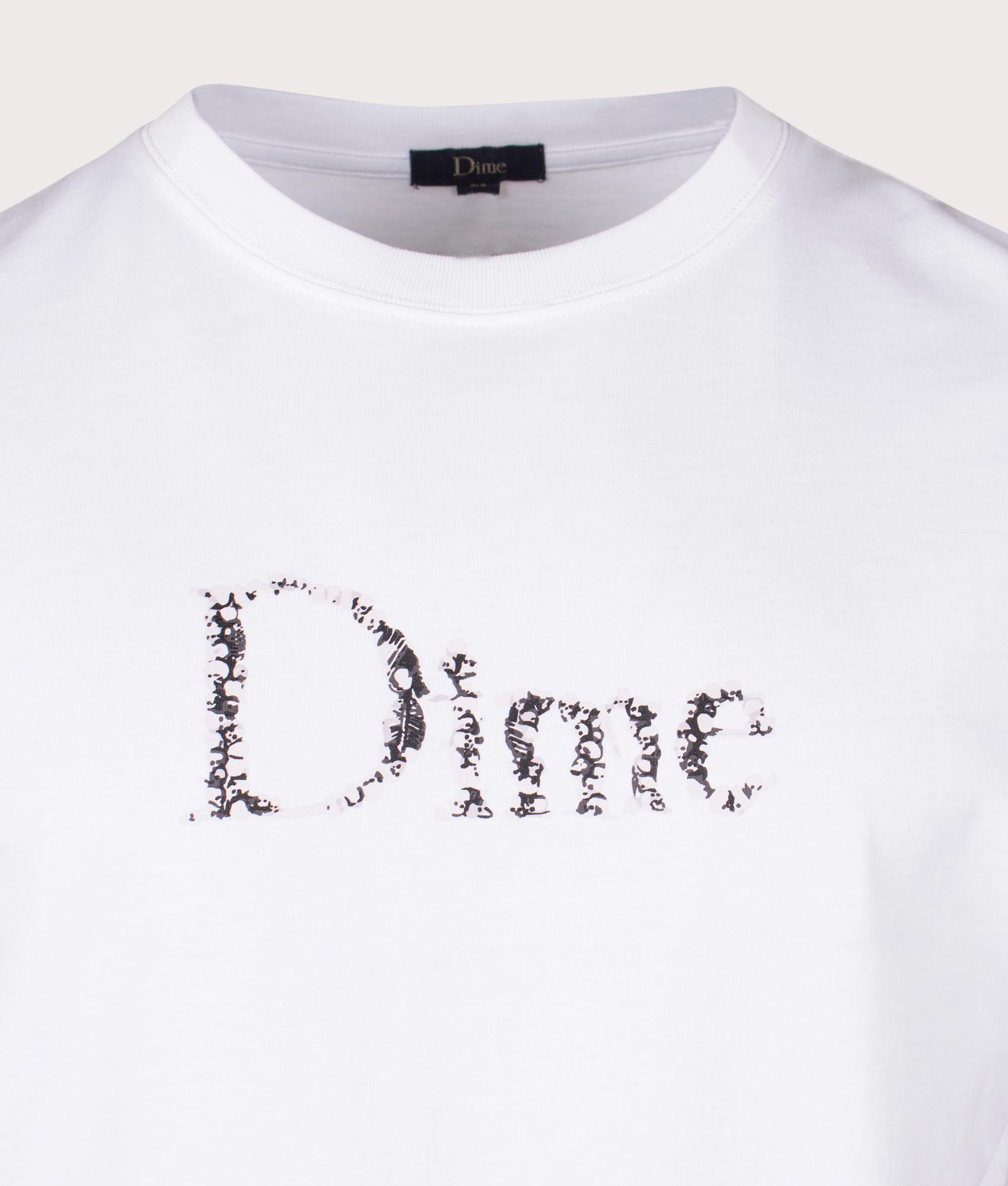 Classic Skull T-Shirt in White by Dime. EQVVS Detail Shot.