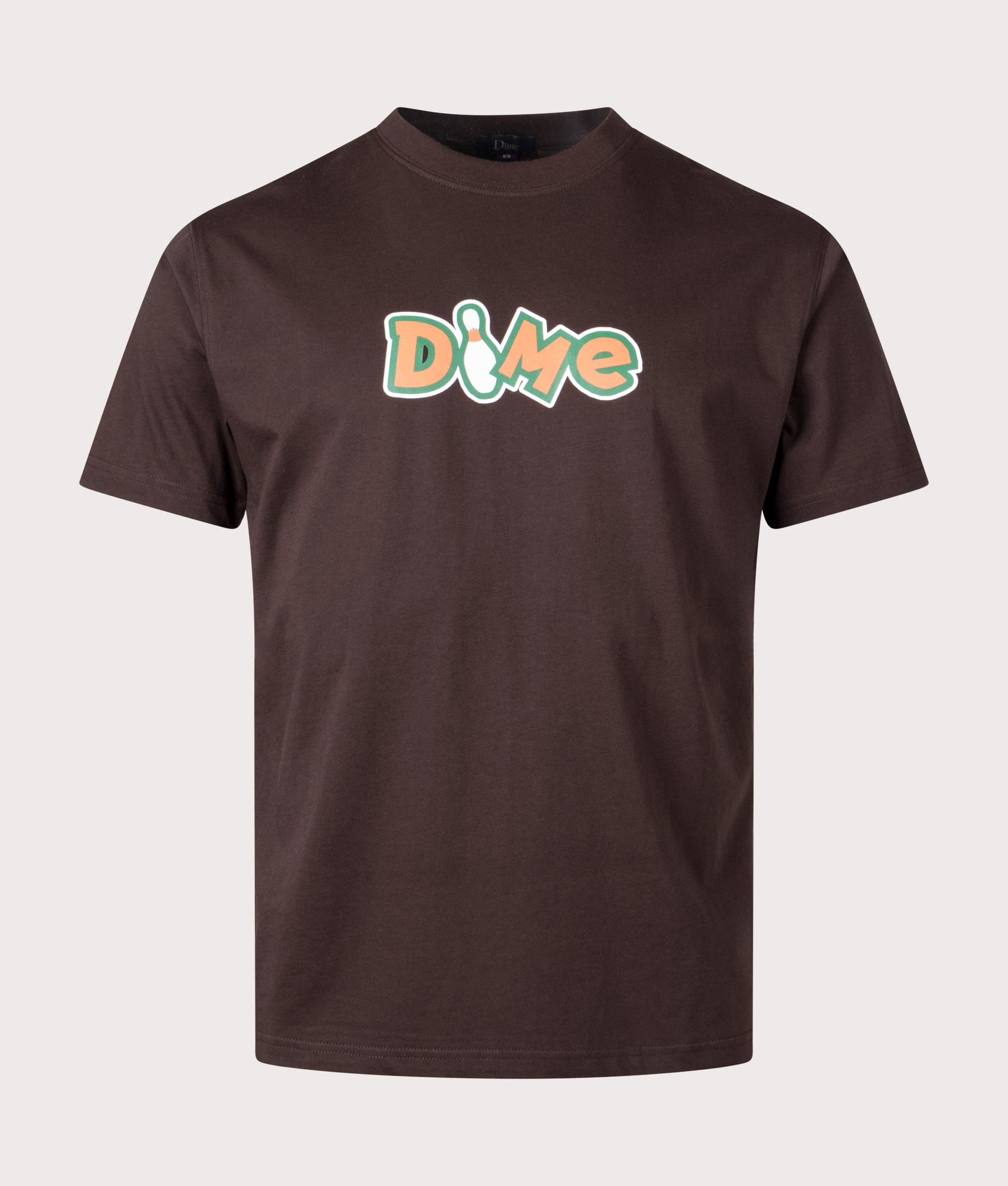 Munson T-Shirt in Deep Brown by Dime MTL. EQVVS Front Angle Shot.