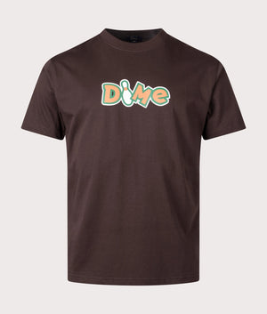 Munson T-Shirt in Deep Brown by Dime MTL. EQVVS Front Angle Shot.