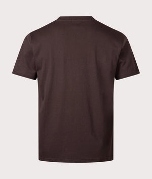 Munson T-Shirt in Deep Brown by Dime MTL. EQVVS Back Angle Shot.