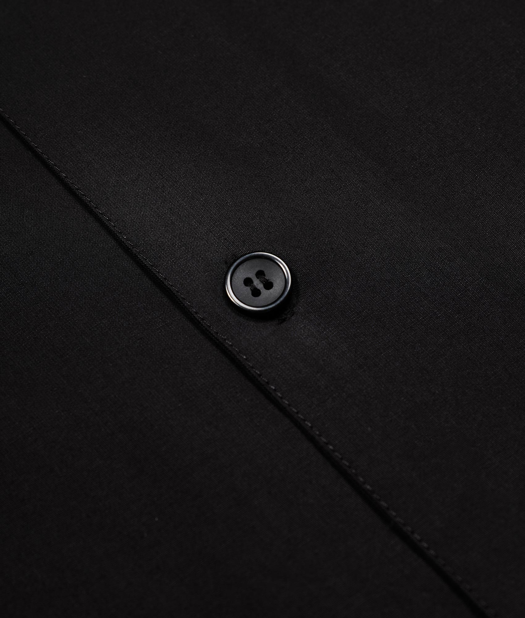 Oversized Tencel Vacation Shirt in Black by MKI MIYUKI ZOKU. EQVVS Detail Shot.