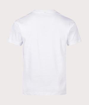 Skateshop T-Shirt in White by Dime MTL. EQVVS Back Angle Shot.
