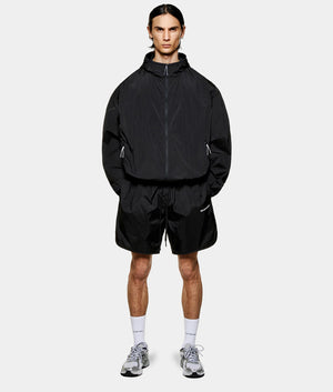 Active Nylon Hooded Jacket. Shot by EQVVs. Front model shot.