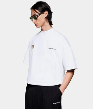 Swallow T-Shirt. Shot by EQVVS. Front model detail shot.