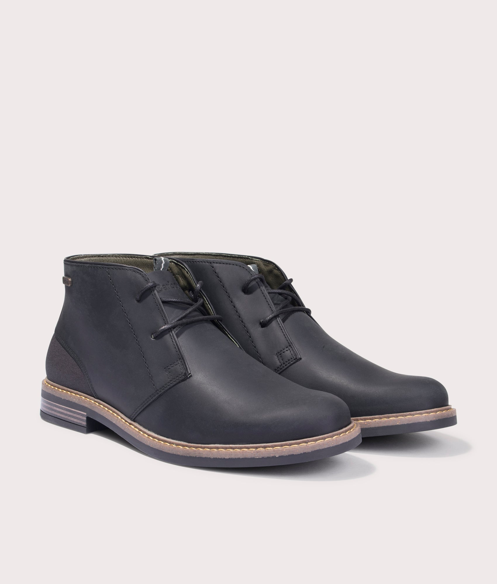 Barbour Readhead Chukka Boots in Black, for Men. EQVVS angle Shot