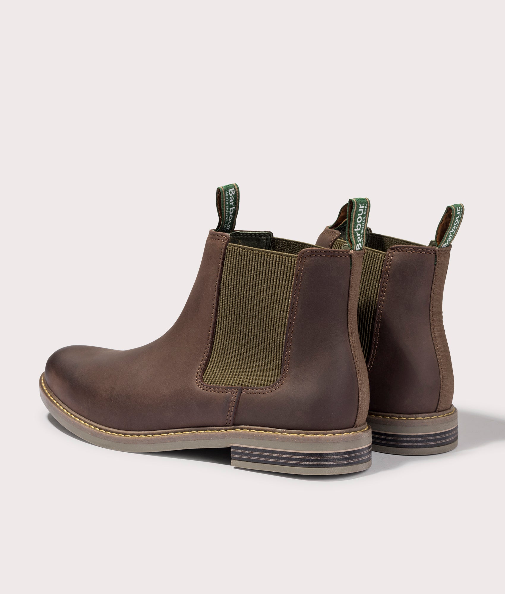 Barbour Farsley Chelsea Boots in Choco Brown, for men. EQVVS Back Shot