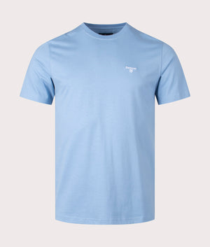 Barbour Lifestyle Essential Sports T-Shirt in Blue Front Shot at EQVVS