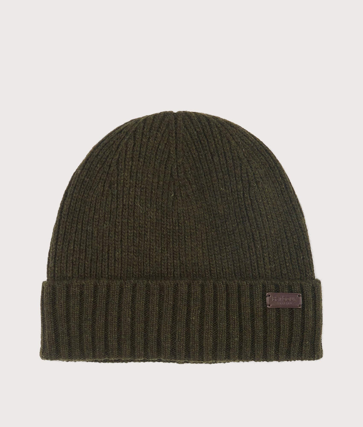 Barbour Lifestyle Carlton Beanie in Dark Green at EQVVS Menswear. Front shot.