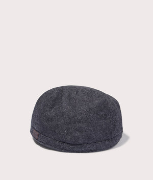 Barbour Lifestylle Barlow Flat Cap in Grey Herringbone. EQVVS Back Shot