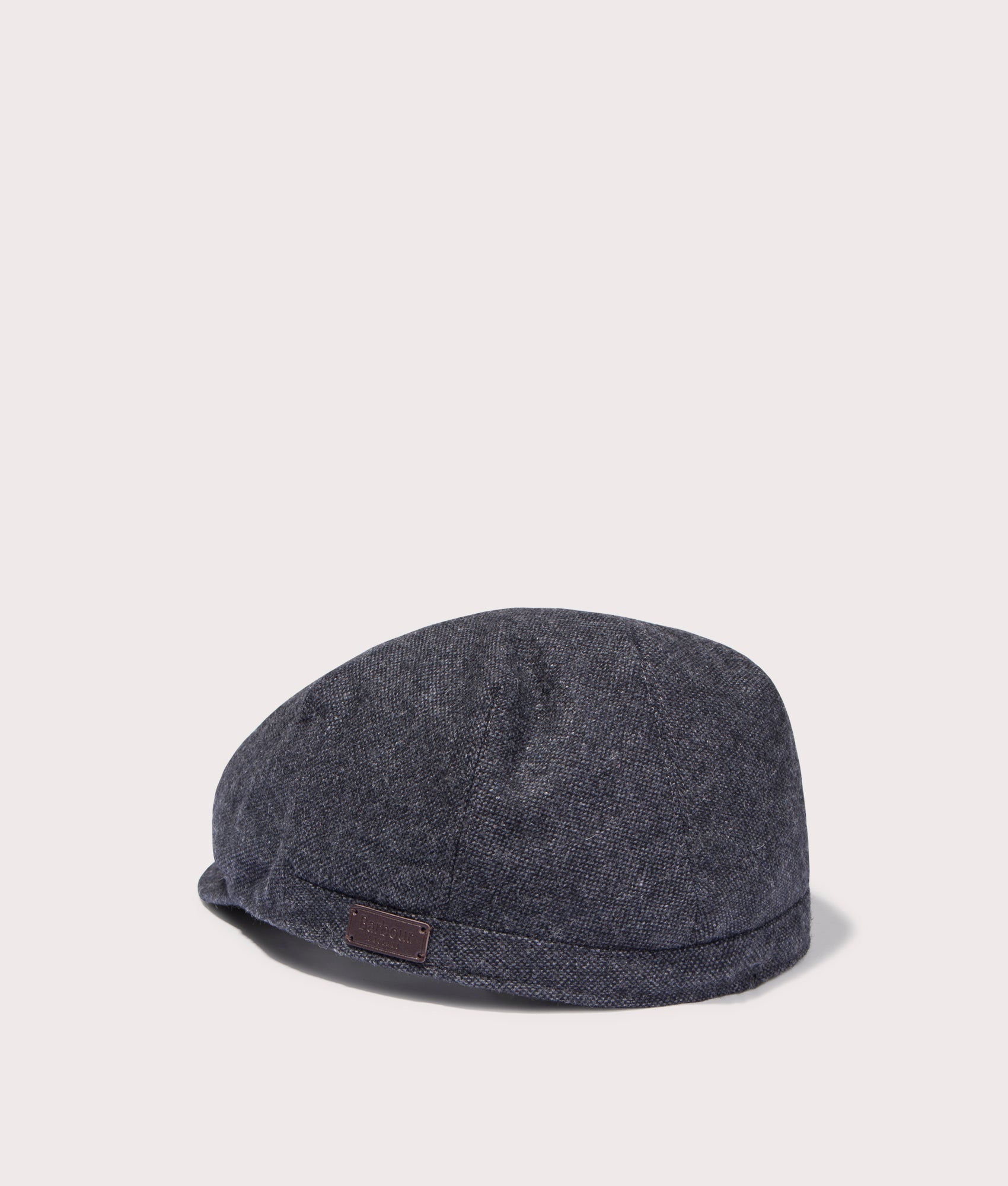Barbour Lifestylle Barlow Flat Cap in Grey Herringbone. EQVVS Angle Shot Back Angle