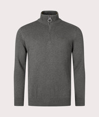 Quarter Zip Cotton Knit: OL91 Olive Marl 