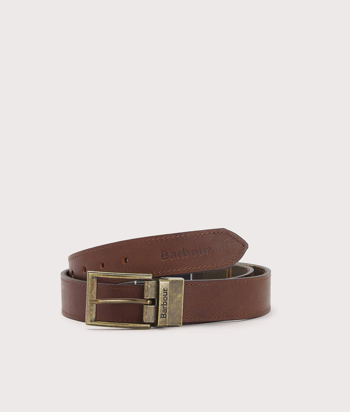 Reversible Tartan Leather Belt