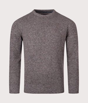 The Tisbury Jumper in Fog. Wool blend | Barbour Lifestyle | Shot at EQVVS | Front shot 