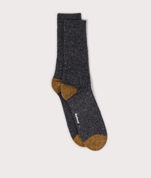 Houghton-Socks-Charcoal/Ochre-Barbour-Lifestyle-EQVVS