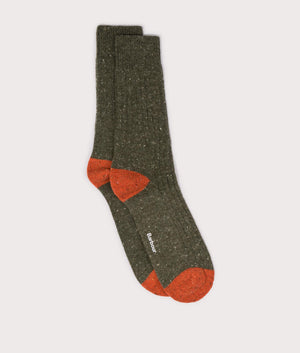 Houghton-Socks-Olive/Burnt-Orange-Barbour-Lifestyle-EQVVS