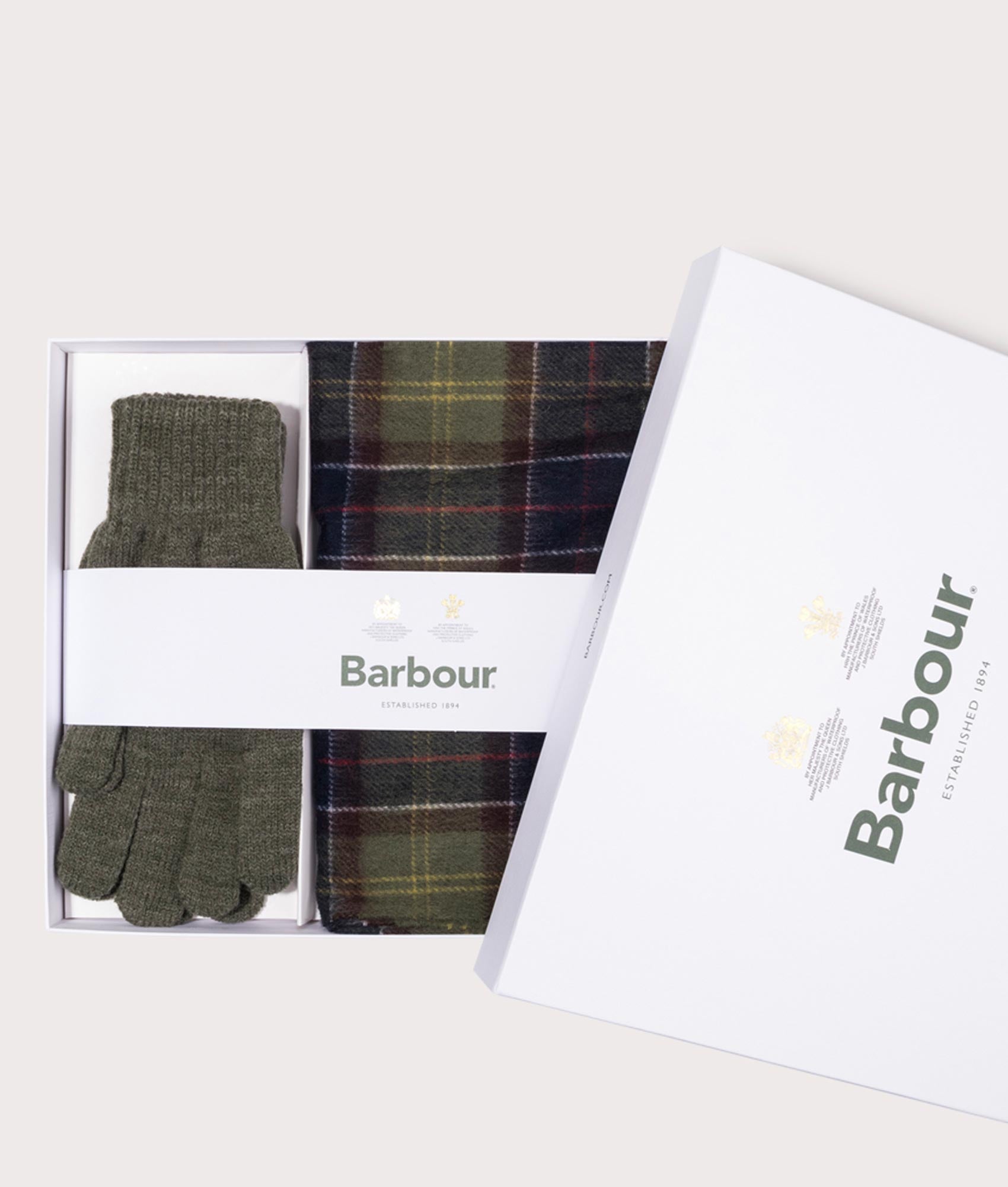 Tartan-Scarf-&-Glove-Gift-Set-Classic/Olive-Barbour-Lifestyle-EQVVS