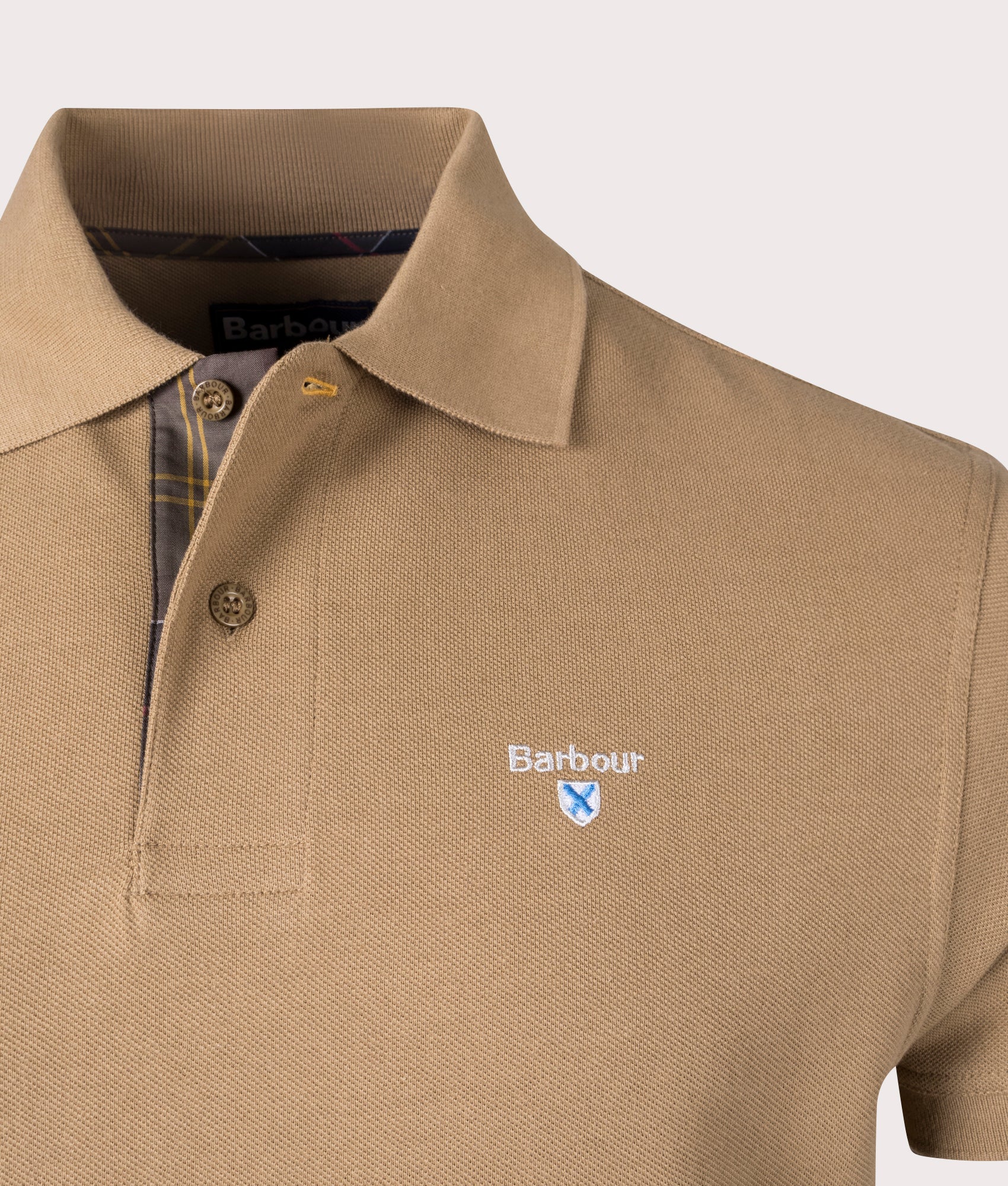 Tartan-Placket-Pique-Polo-Shirt-Sandstone-Barbour-Lifestyle-EQVVS