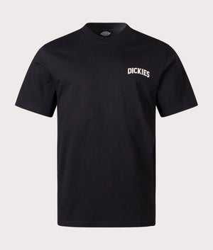 Elliston T-Shirt in Black by Dickies. EQVVS Front Angle Shot.