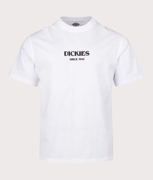 Max Meadows T-Shirt in White by Dickies. EQVVS Front Angle Shot.