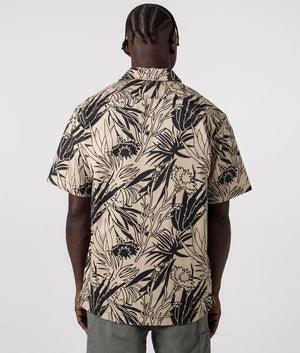 Max Meadows Short Sleeve Shirt in Desert Sand by Dickies. EQVVS Back Angle Shot.