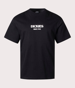Max Meadows T-Shirt in Black by Dickies. EQVVS Front Angle Shot.