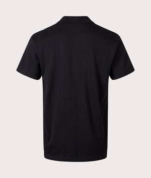Fieldale Polo Shirt in Black by Dickies. EQVVS Back Angle Shot.