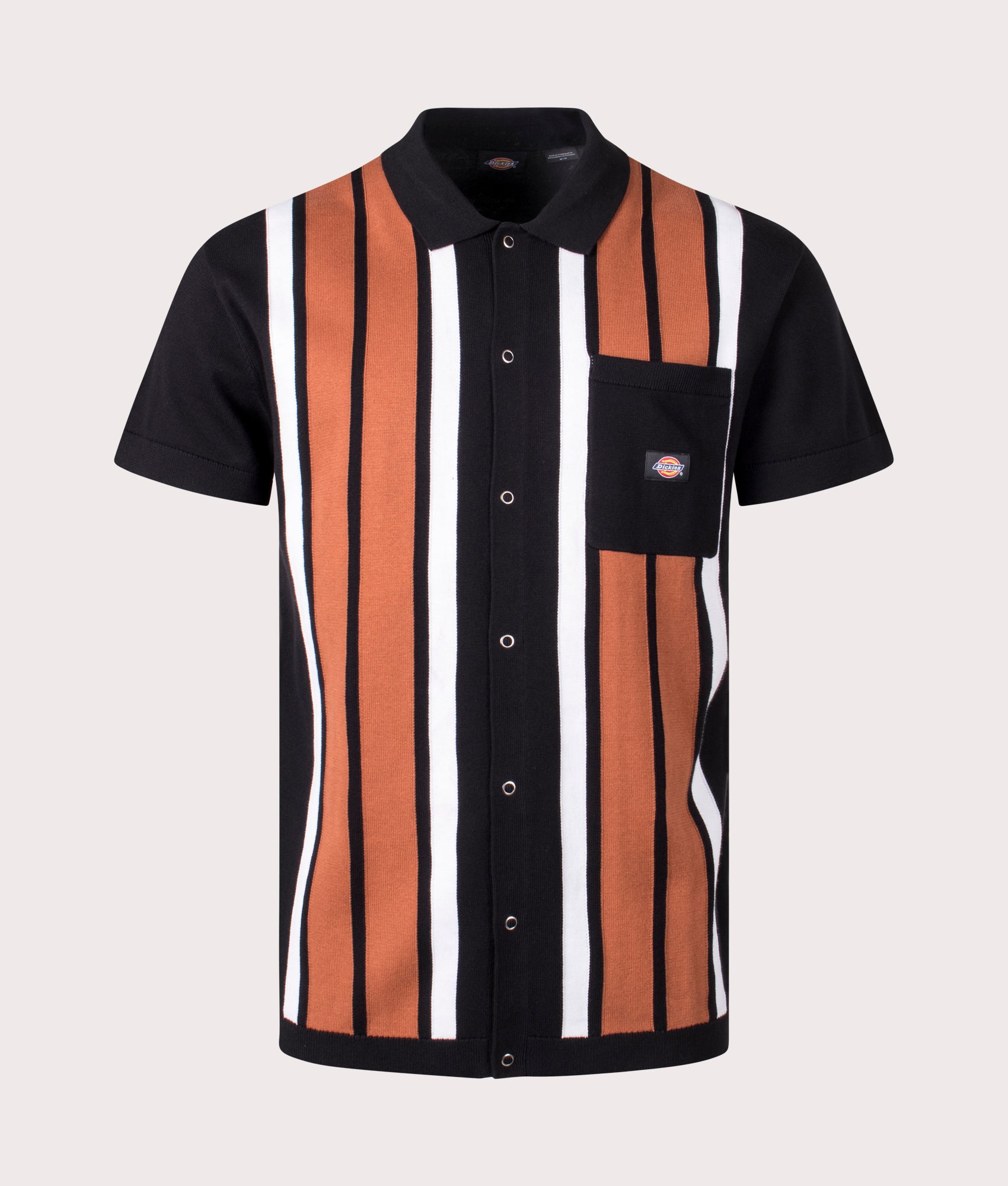 Fieldale Polo Shirt in Black by Dickies. EQVVS Front Angle Shot.