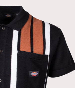 Fieldale Polo Shirt in Black by Dickies. EQVVS Detail Shot.
