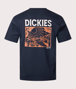 Patrick Springs T-Shirt in Dark Navy by Dickies. EQVVS Back Angle Shot.