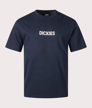 Patrick Springs T-Shirt in Dark Navy by Dickies. EQVVS Front Angle Shot.