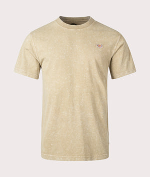 Newington T-Shirt in Double Dye Acid Sandstone by Dickies. EQVVS Front Angle Shot.