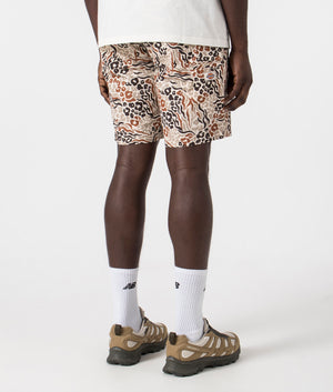 Dickies Saltville Shorts in Red Camouflage. Back angle shot at EQVVS.