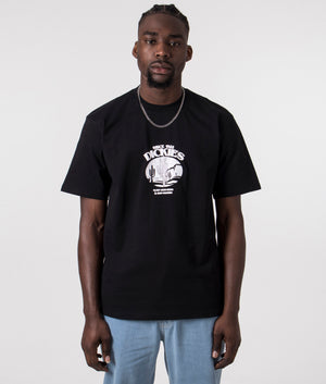 Timberville T-Shirt in Black by Dickies. EQVVS Front Angle Shot.