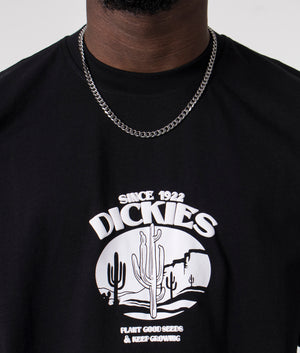 Timberville T-Shirt in Black by Dickies. EQVVS Detail Shot.