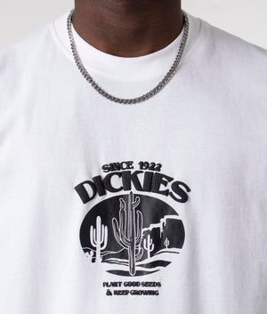 Timberville T-Shirt in White by Dickies. EQVVS Detail Shot.