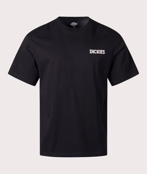 Beach T-Shirt in Black by Dickies. EQVVS Front Angle Shot.