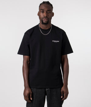 Wakefield T-Shirt in Black by Dickies. EQVVS Front Angle Shot.