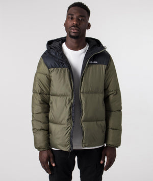 Puffect-Hooded-Jacket-Stone-Green/Black-Columbia-EQVVS