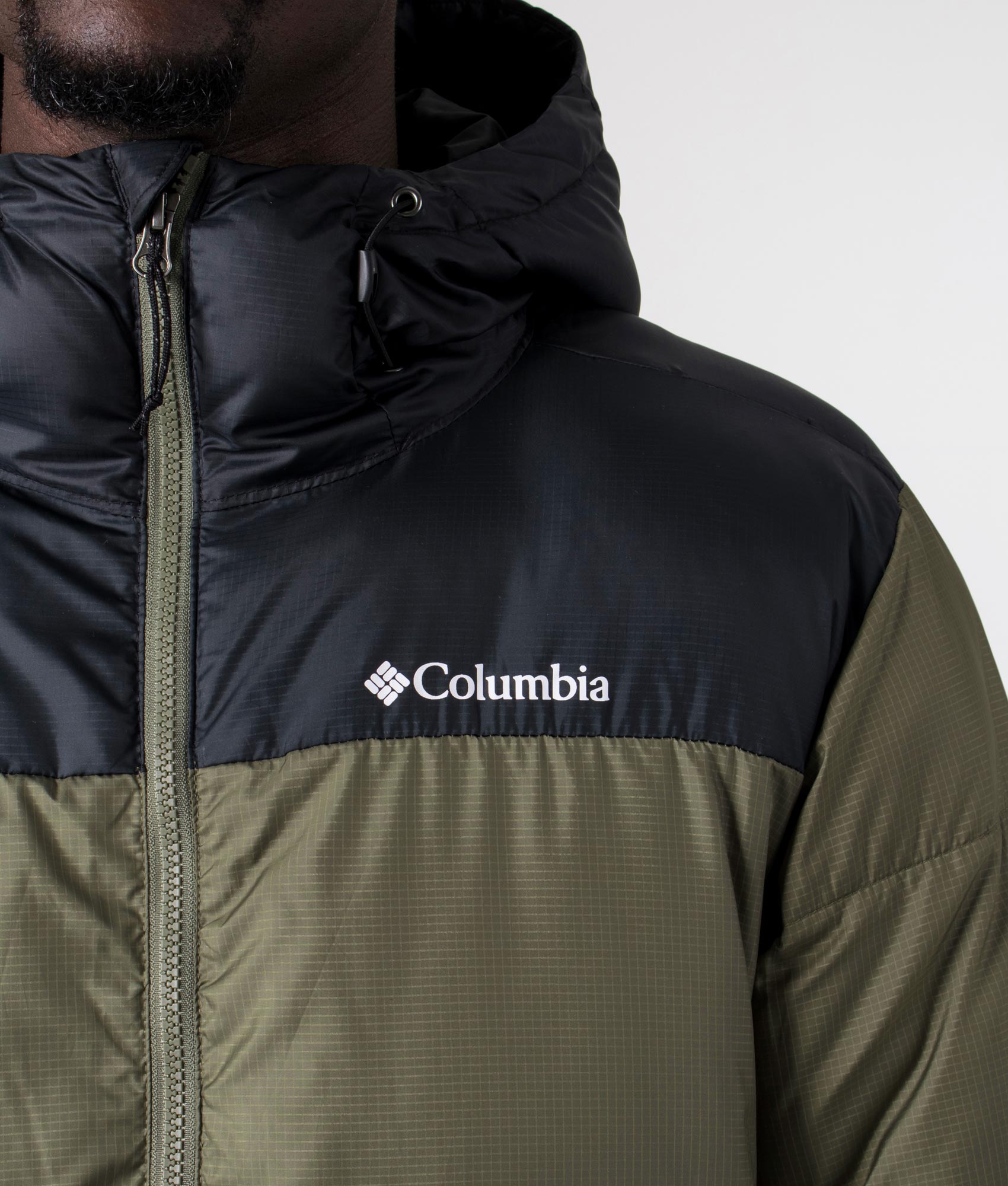 Puffect-Hooded-Jacket-Stone-Green/Black-Columbia-EQVVS