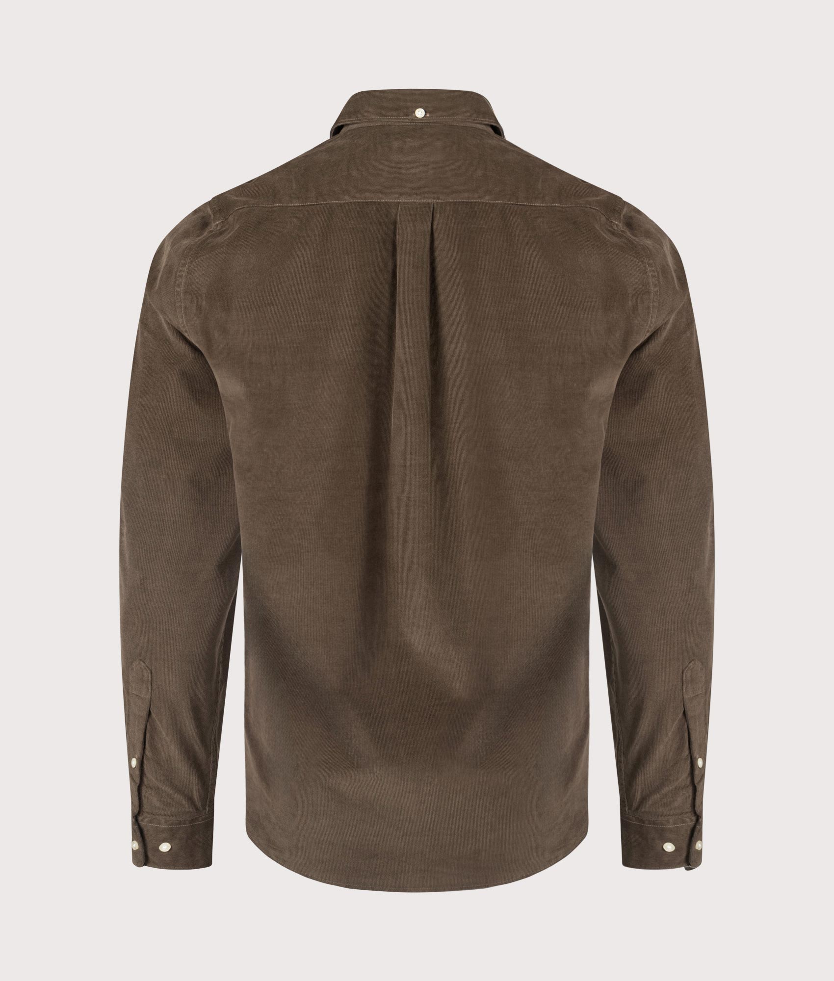 Barbour Ramsey Tailored Shirt in Brown. EQVVS Back Shot.