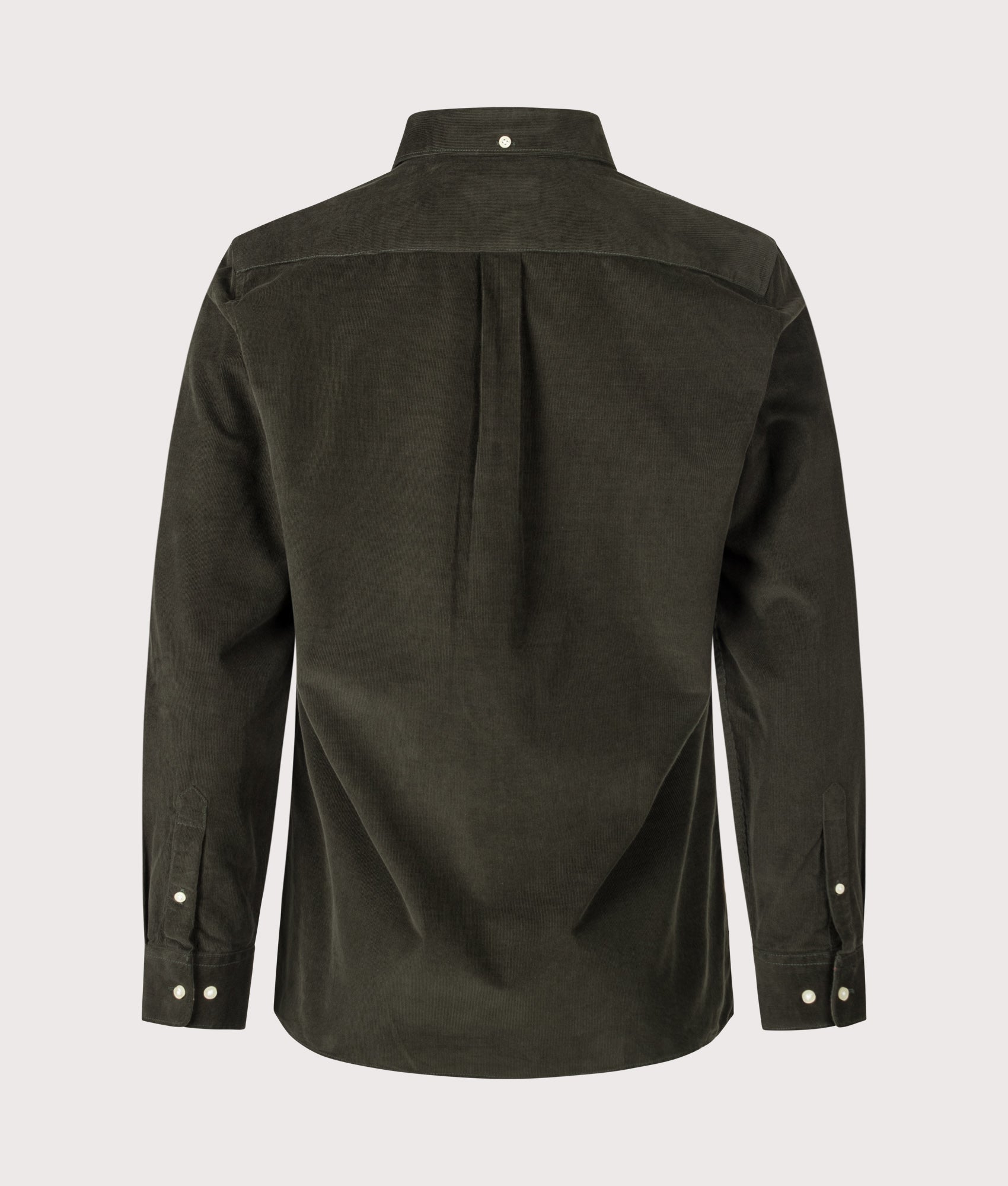 Barbour Lifestyle Ramsey Tailored Shirt in Forest at EQVVS Menswear. Back shot.